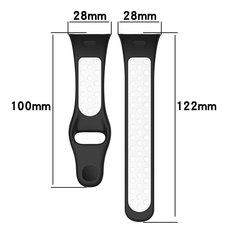xDfind Press Button Sports Two Color Silicone Watch Band
