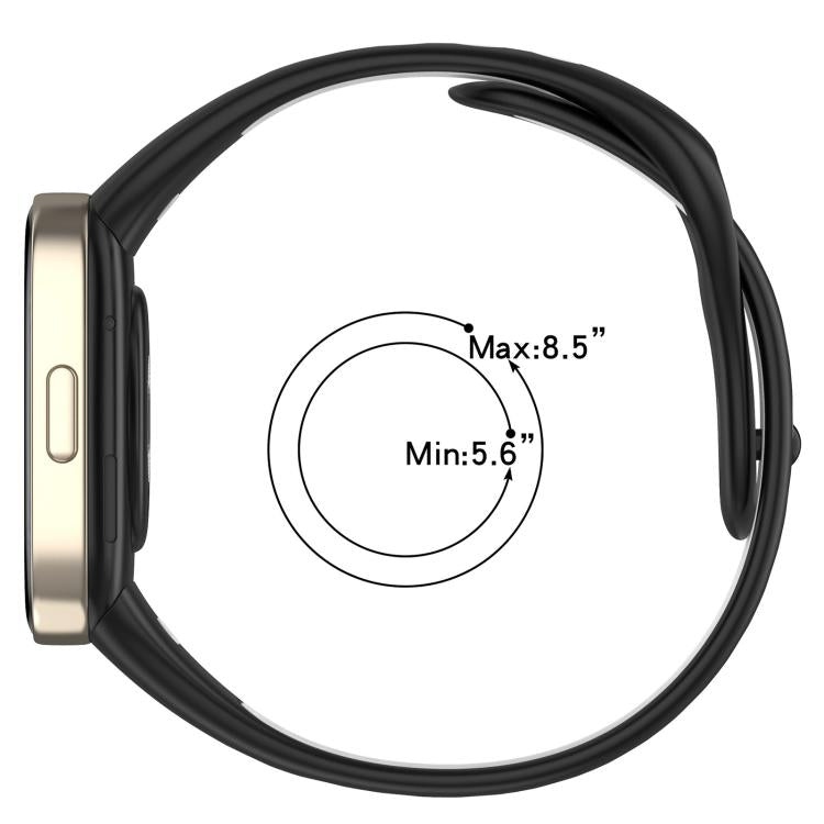 xDfind Press Button Sports Two Color Silicone Watch Band