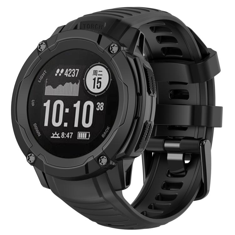 xDfind Quick Release Plastic Connector Solid Color Silicone Watch Band, For Garmin Instinct 2X