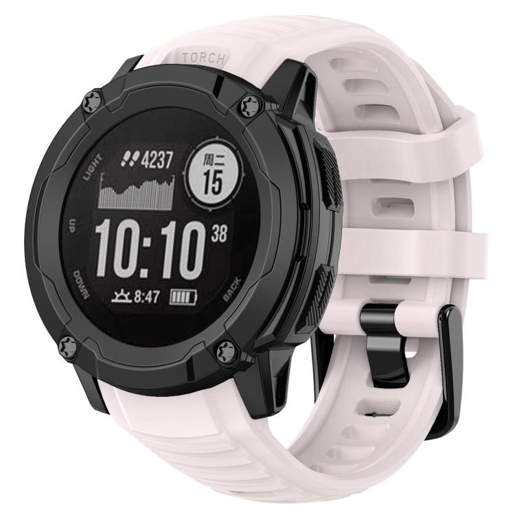 xDfind Quick Release Plastic Connector Solid Color Silicone Watch Band, For Garmin Instinct 2X