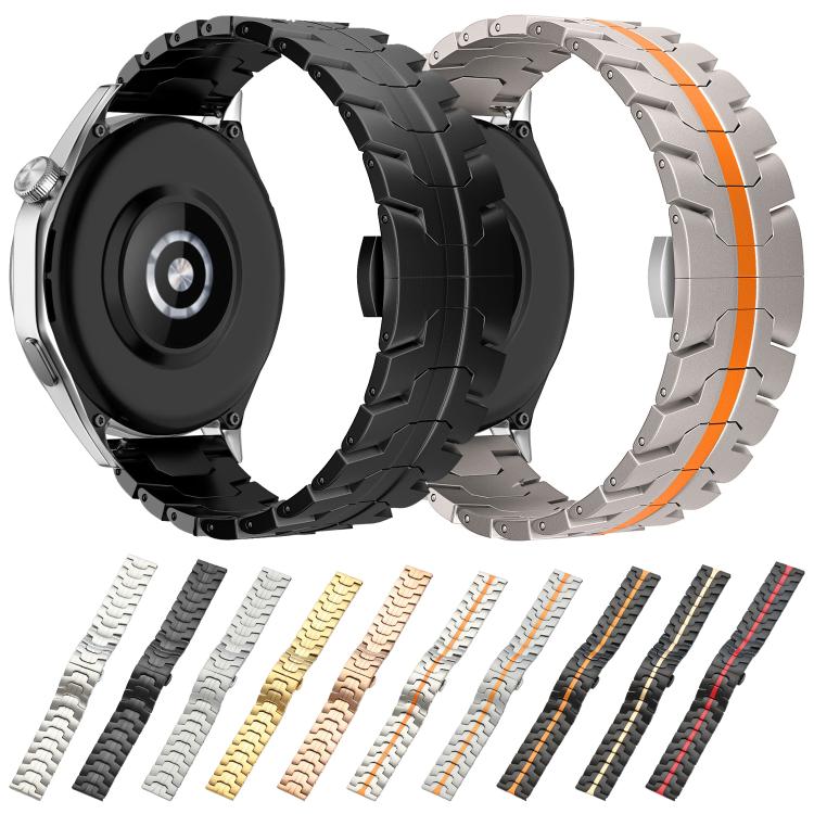 xDfind Butterfly Buckle Stainless Steel Watch Band, 22mm