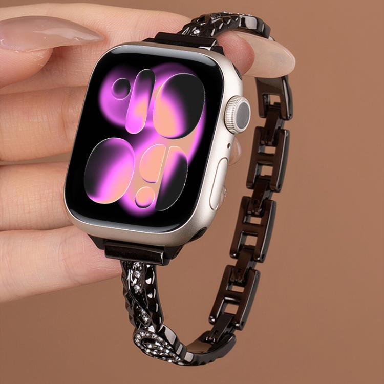 xDfind Thin Bracelet Diamond Metal Stainless Steel Watch Band, For Apple Watch 42 / 44 / 45 / 46 / 49mm