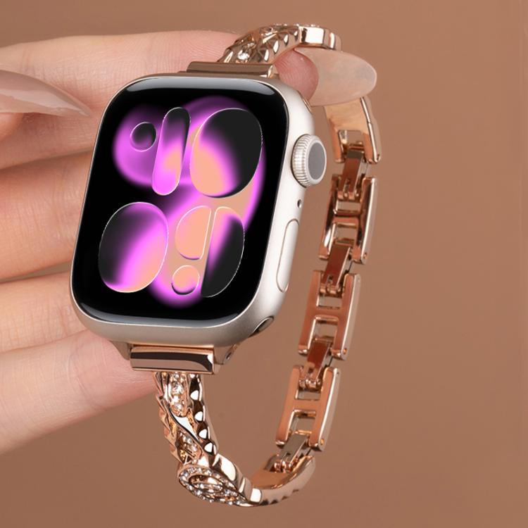 xDfind Thin Bracelet Diamond Metal Stainless Steel Watch Band, For Apple Watch 38 / 40 / 41 / S10 42mm