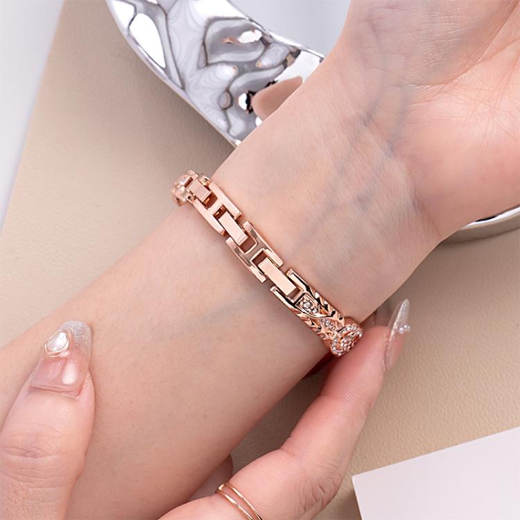 xDfind Thin Bracelet Diamond Metal Stainless Steel Watch Band