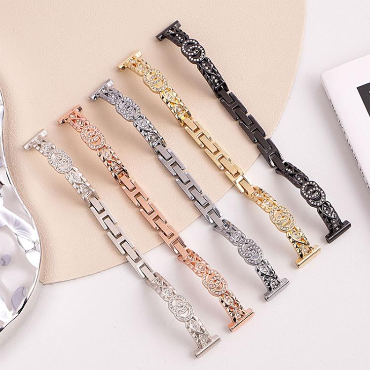 xDfind Thin Bracelet Diamond Metal Stainless Steel Watch Band