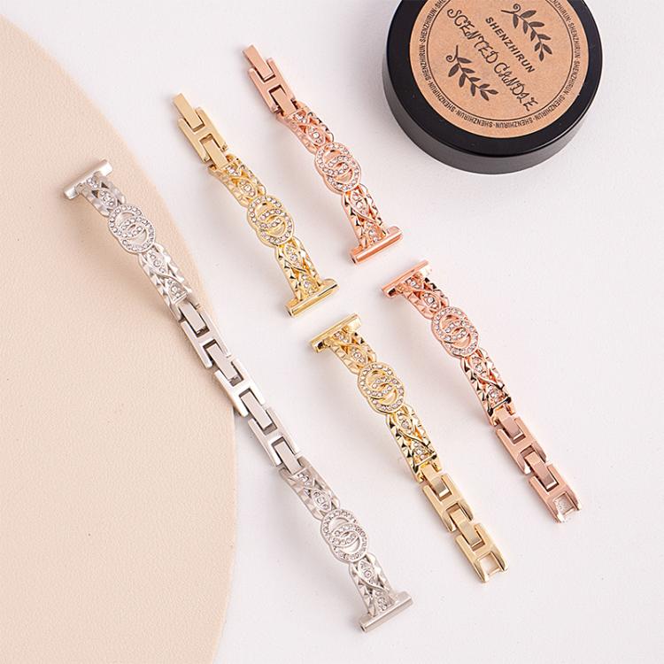 xDfind Thin Bracelet Diamond Metal Stainless Steel Watch Band