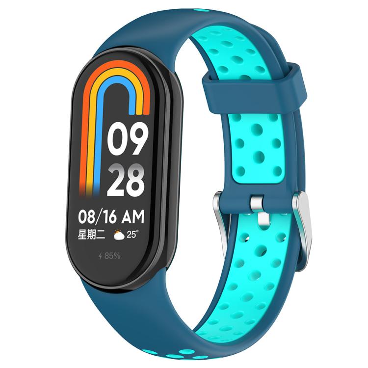 xDfind Metal Plug Two Color Silicone Watch Band