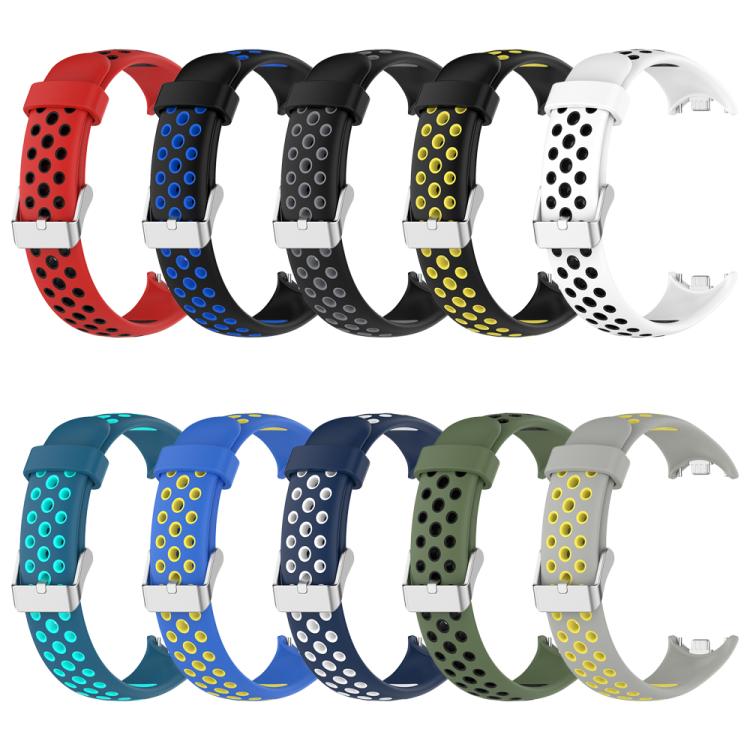 xDfind Metal Plug Two Color Silicone Watch Band