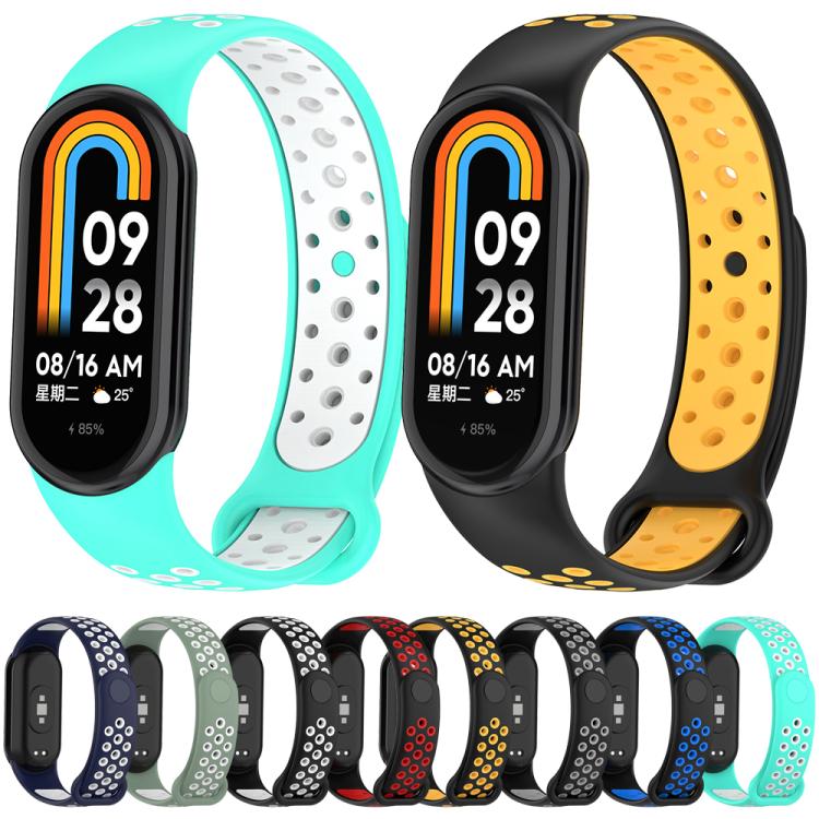 xDfind Reverse Buckle Two Color Silicone Sports Watch Band