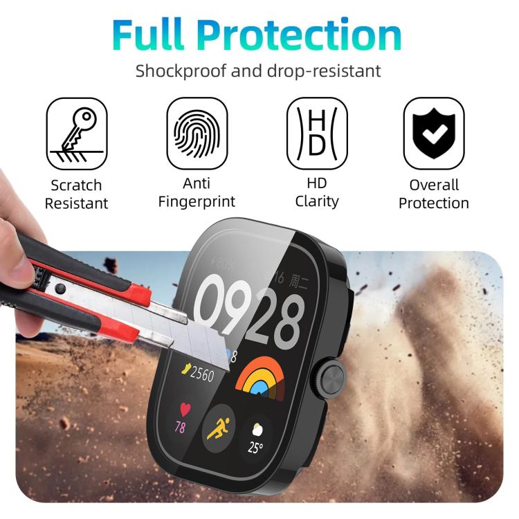 xDfind Tempered Film Integrated PC Watch Protective Cover, For Redmi Watch 4