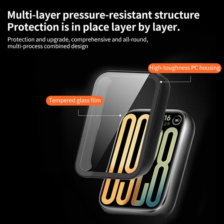xDfind Tempered Film Integrated PC Watch Protective Cover, For Xiaomi Smart Band 9 Pro