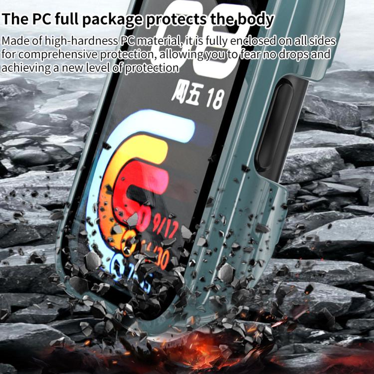 xDfind Tempered Film Integrated PC Watch Protective Cover, For Huawei Band 10 / 9 / 8