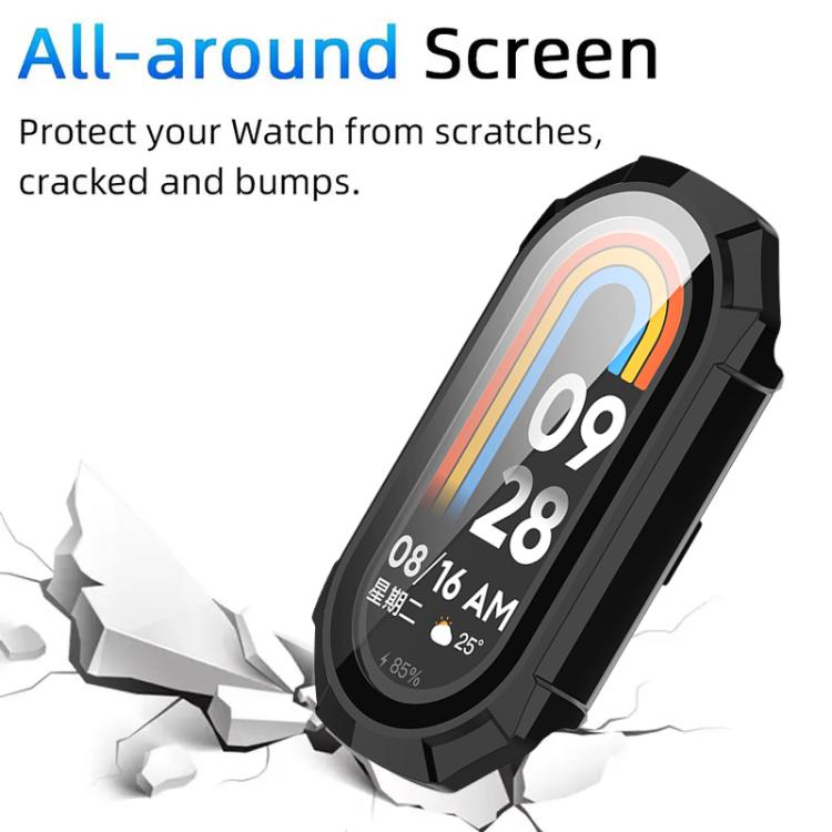 xDfind Armor Tempered Film Integrated PC Watch Protective Cover, For Xiaomi Smart Band 9 Ceramic / 8