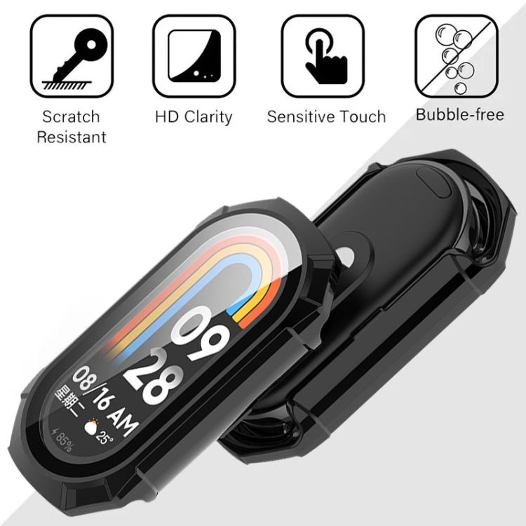 xDfind Armor Tempered Film Integrated PC Watch Protective Cover, For Xiaomi Smart Band 9 Ceramic / 8
