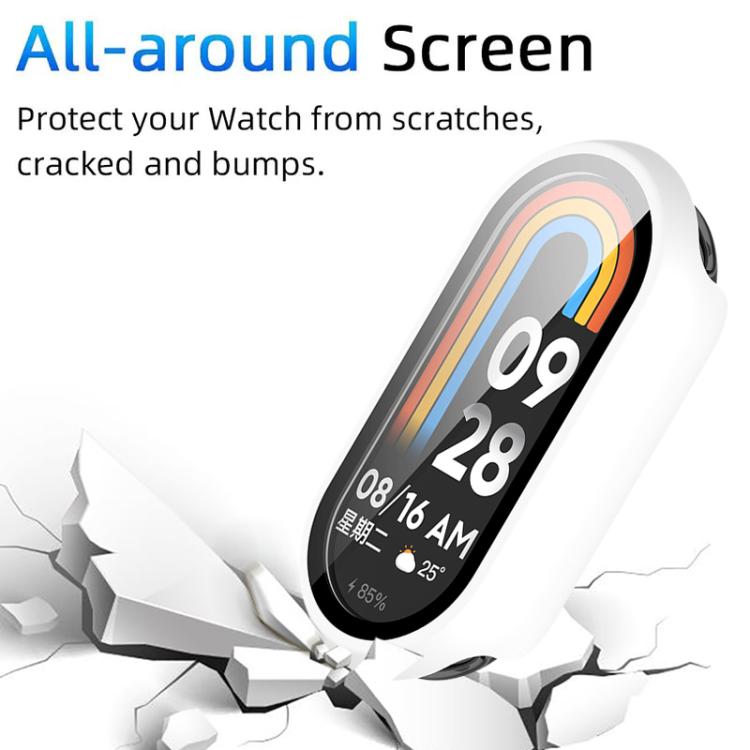 xDfind Tempered Film Integrated PC Watch Protective Cover, For Xiaomi Smart Band 9 Ceramic / 8