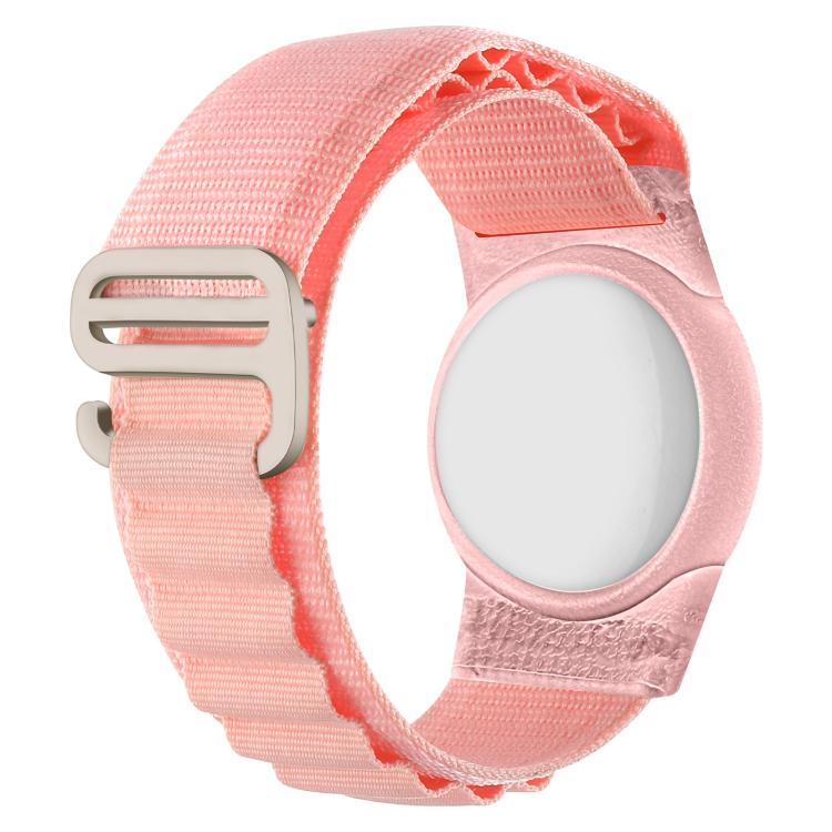 xDfind Silver Buckle Loop Nylon Band Style Anti-lost Tracker Protective Cover, For AirTag 2nd Gen / AirTag 1st Gen