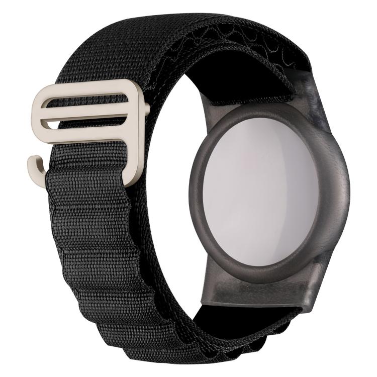 xDfind Silver Buckle Loop Nylon Band Style Anti-lost Tracker Protective Cover, For AirTag 2nd Gen / AirTag 1st Gen