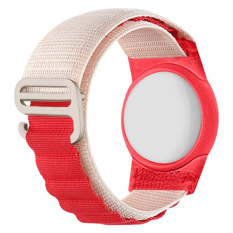 xDfind Silver Buckle Loop Nylon Band Style Anti-lost Tracker Protective Cover, For AirTag 2nd Gen / AirTag 1st Gen