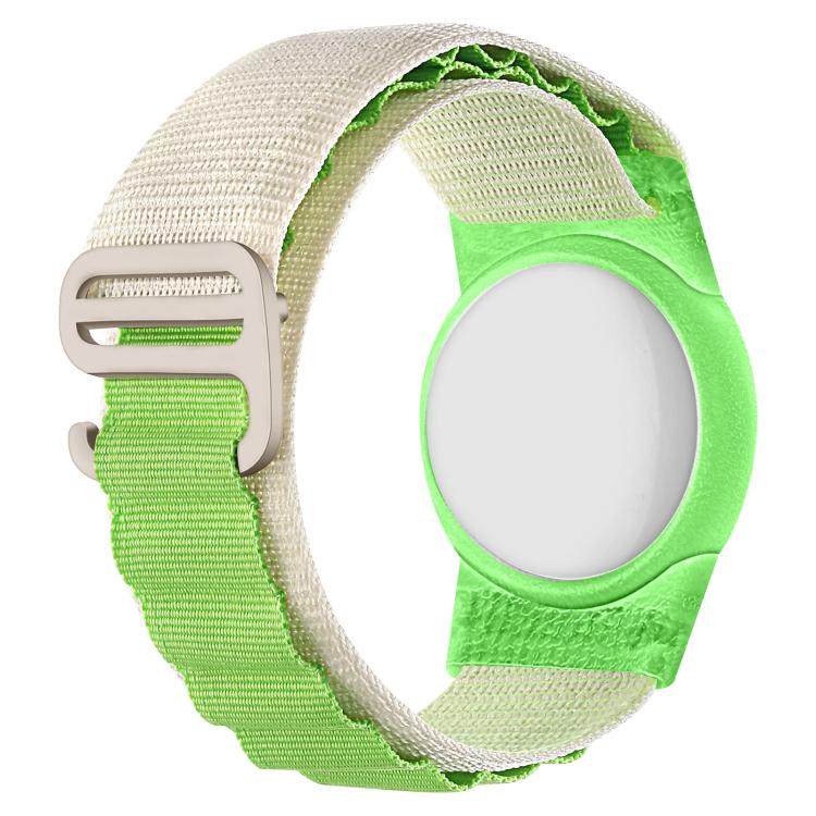 xDfind Silver Buckle Loop Nylon Band Style Anti-lost Tracker Protective Cover, For AirTag 2nd Gen / AirTag 1st Gen