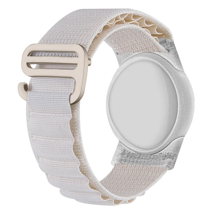 xDfind Silver Buckle Loop Nylon Band Style Anti-lost Tracker Protective Cover, For AirTag 2nd Gen / AirTag 1st Gen