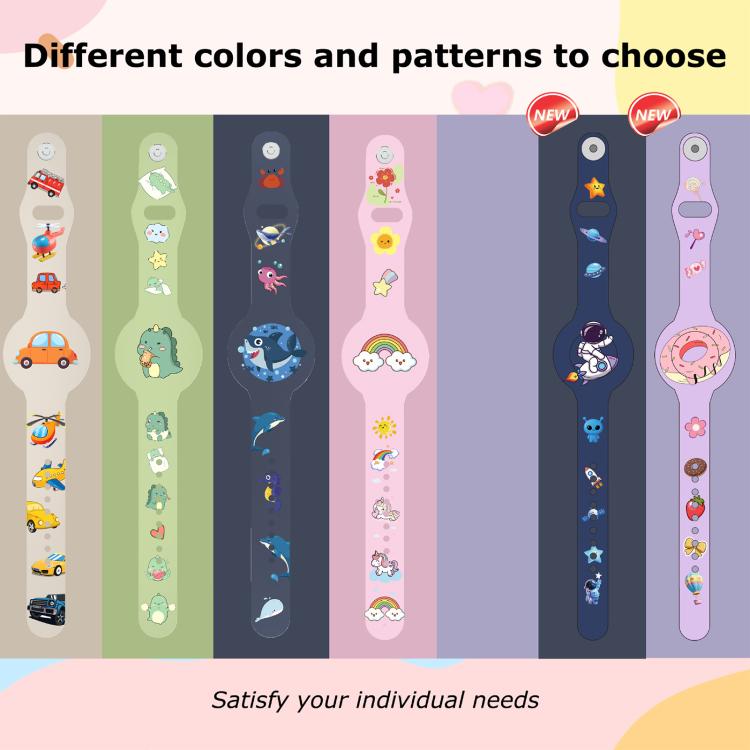 xDfind Cartoon Silicone Band Style Anti-lost Tracker Protective Cover, For AirTag 2nd Gen / AirTag 1st Gen