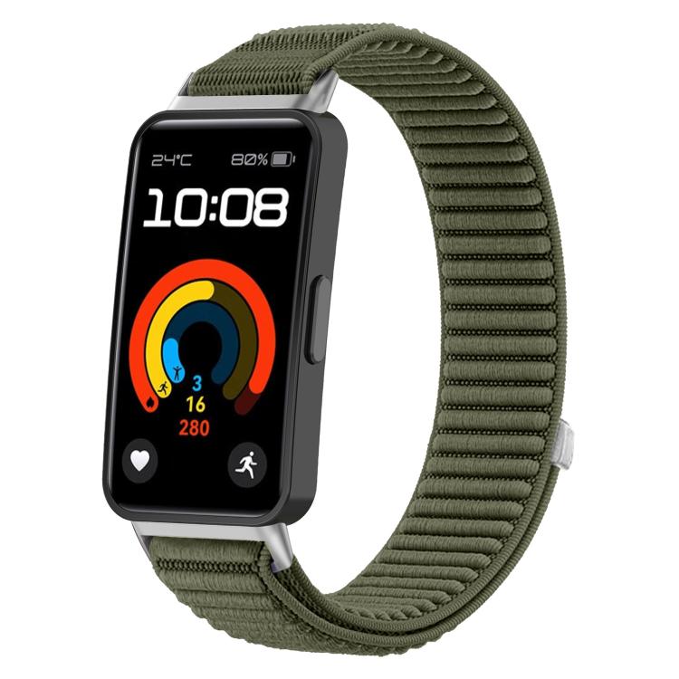 xDfind Woven Nylon Hook And Loop Fastener Metal Interface Watch Band