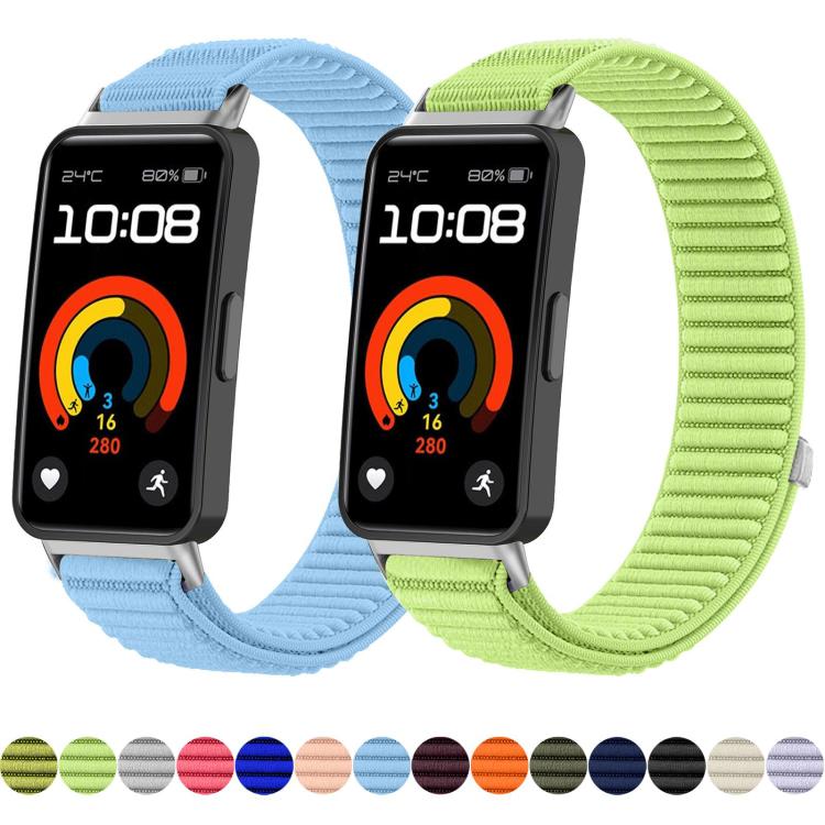 xDfind Woven Nylon Hook And Loop Fastener Metal Interface Watch Band