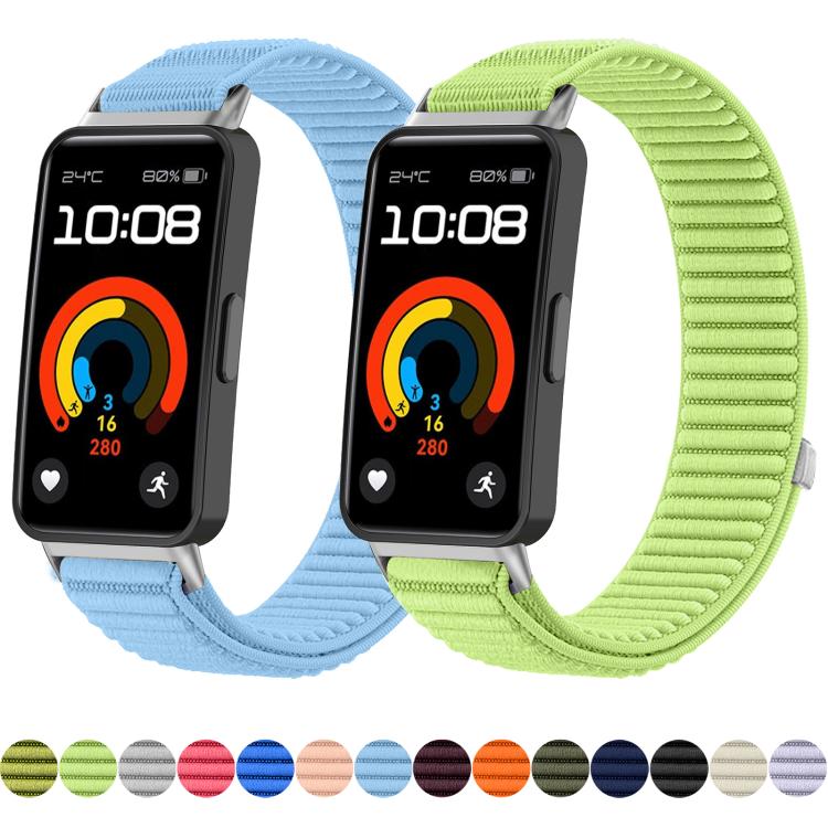 xDfind Woven Nylon Hook And Loop Fastener Metal Interface Watch Band