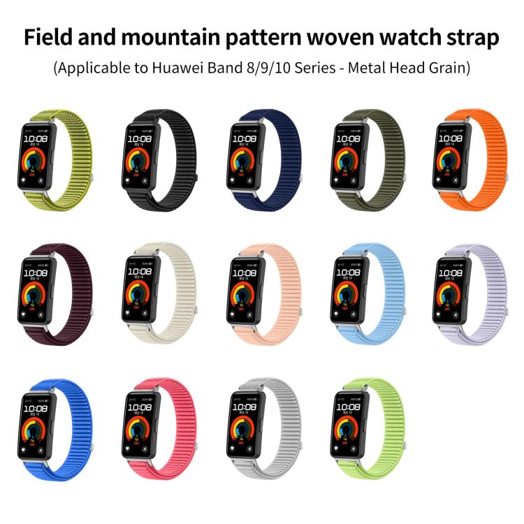 xDfind Woven Nylon Hook And Loop Fastener Metal Interface Watch Band