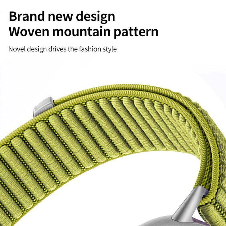 xDfind Woven Nylon Hook And Loop Fastener Metal Interface Watch Band