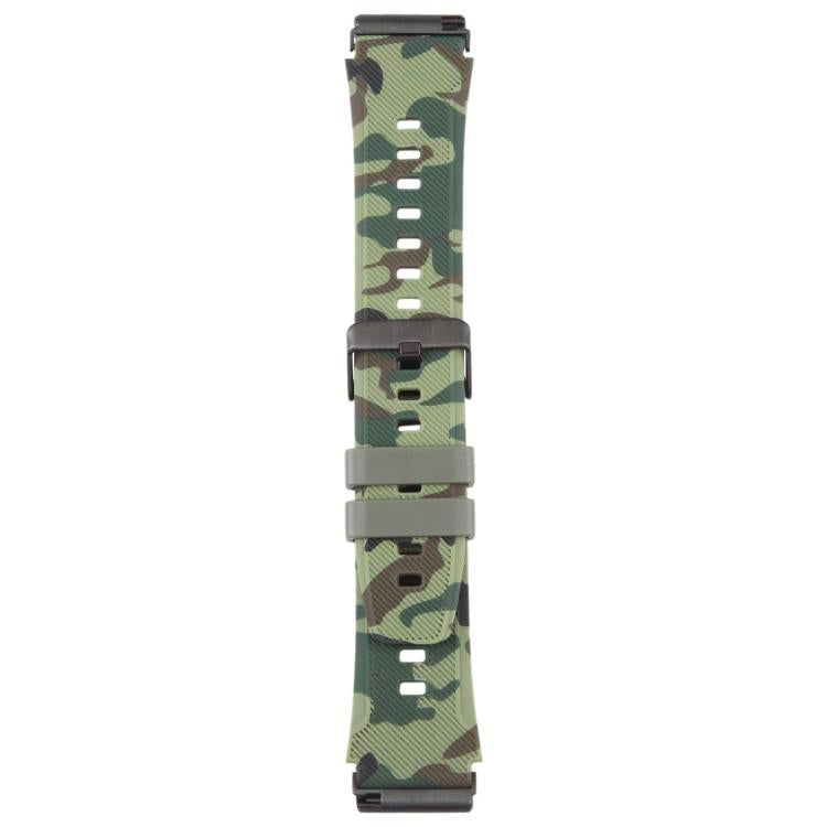 xDfind Black Connector Camouflage Print Silicone Watch Band