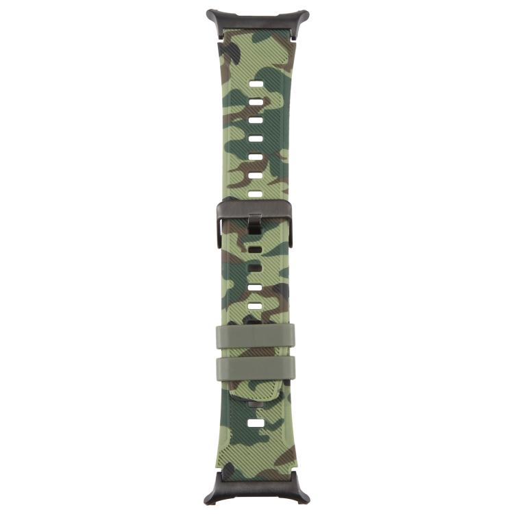 xDfind Black Connector Camouflage Print Silicone Watch Band
