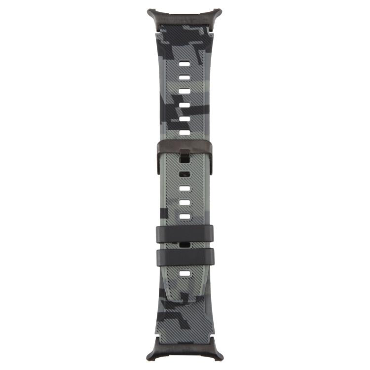 xDfind Black Connector Camouflage Print Silicone Watch Band