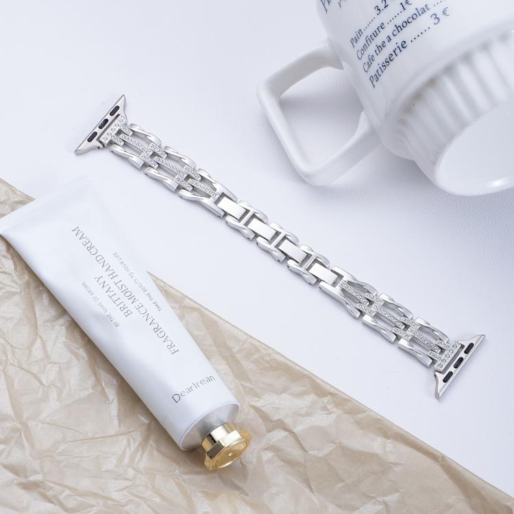 xDfind Flowing Swirls Diamond Metal Watch Band, For Apple Watch 42 / 44 / 45 / 46 / 49mm