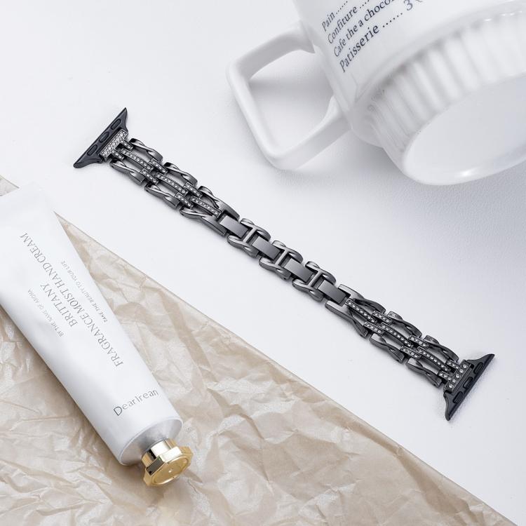 xDfind Flowing Swirls Diamond Metal Watch Band, For Apple Watch 38 / 40 / 41 / S11 42mm