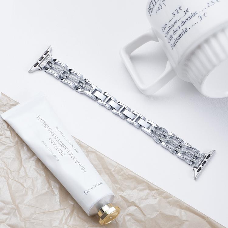 xDfind Flowing Swirls Diamond Metal Watch Band, For Apple Watch 38 / 40 / 41 / S11 42mm