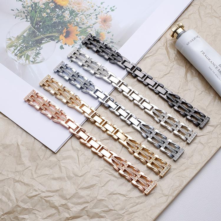 xDfind Flowing Swirls Diamond Metal Watch Band, For Apple Watch 42 / 44 / 45 / 46 / 49mm