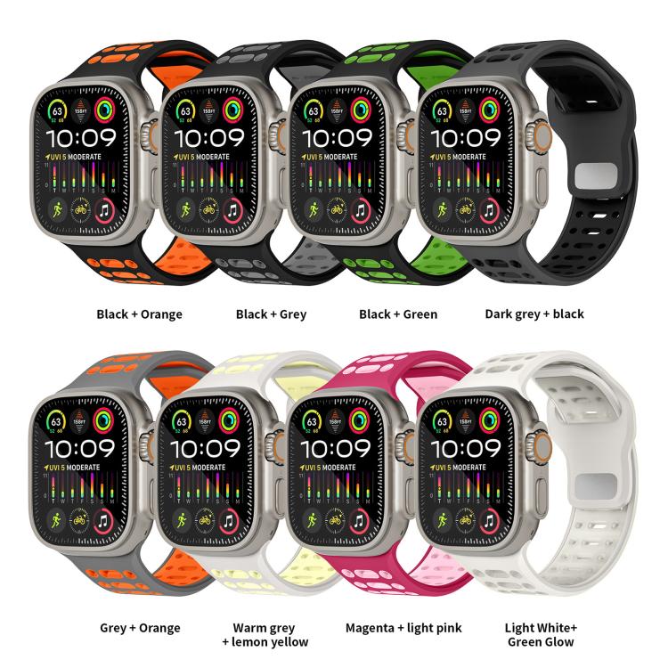xDfind Two Color Silicone Sport Breathable Watch Band