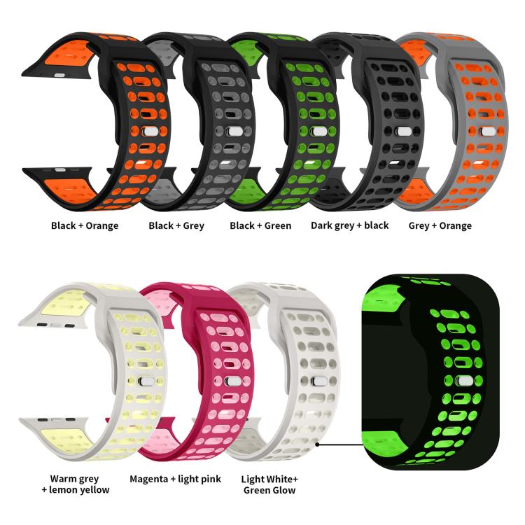 xDfind Two Color Silicone Sport Breathable Watch Band