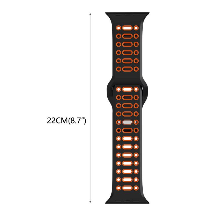 xDfind Two Color Silicone Sport Breathable Watch Band, For Apple Watch 46mm / 49mm / 45mm / 44mm