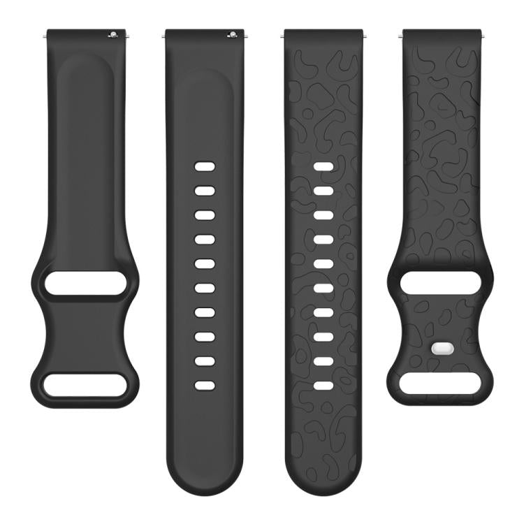 xDfind Leopard Print Silicone Watch Band, 20mm