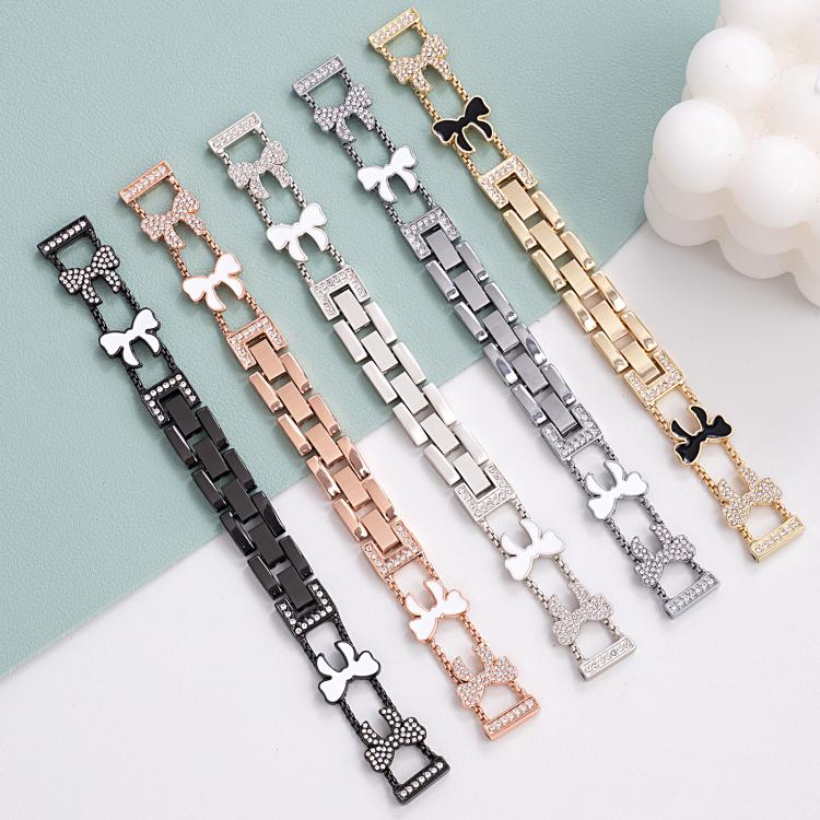 xDfind Bowknot Chain Bracelet Diamond Metal Watch Band, For Apple Watch 42 / 44 / 45 / 46 / 49mm