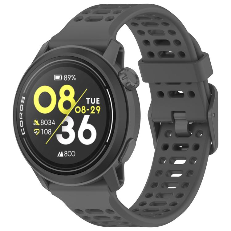 xDfind For COROS Breathable Hole Pure Color Silicone Watch Band