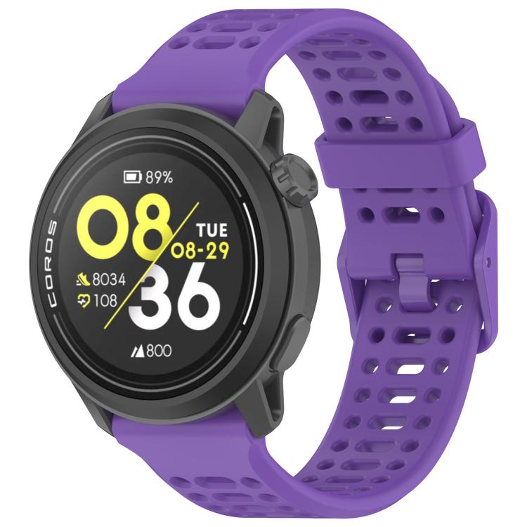 xDfind For COROS Breathable Hole Pure Color Silicone Watch Band