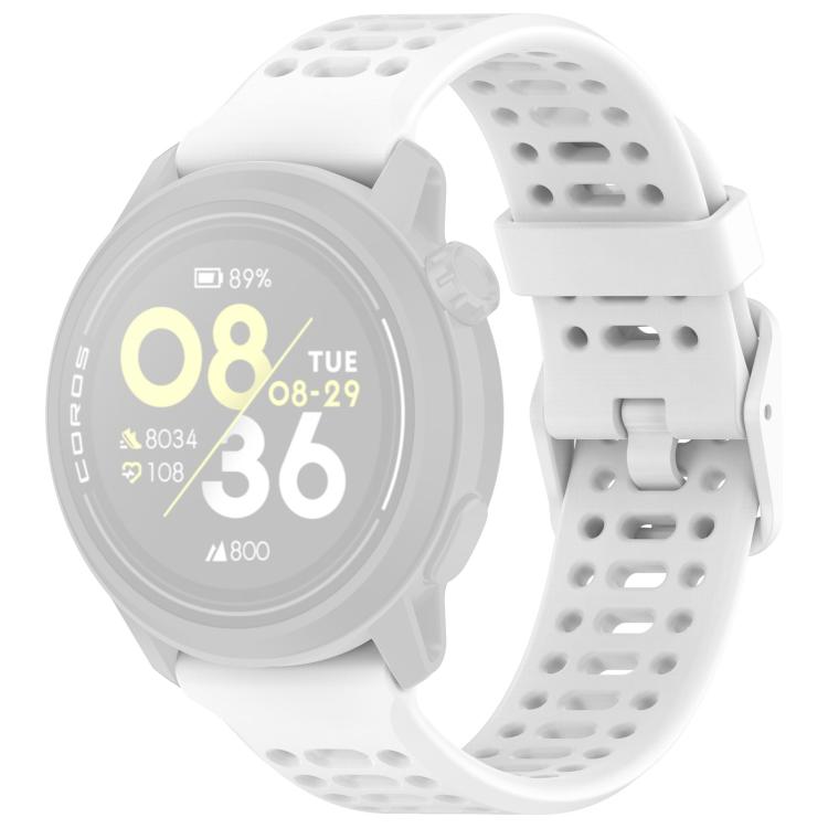xDfind For COROS Breathable Hole Pure Color Silicone Watch Band, 22mm