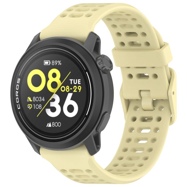 xDfind For COROS Breathable Hole Pure Color Silicone Watch Band, 22mm