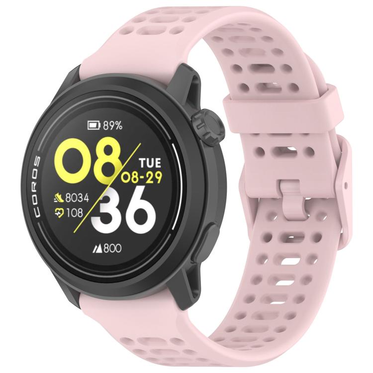 xDfind For COROS Breathable Hole Pure Color Silicone Watch Band, 22mm