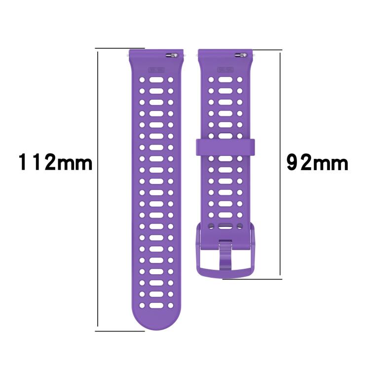 xDfind For COROS Breathable Hole Pure Color Silicone Watch Band, 22mm
