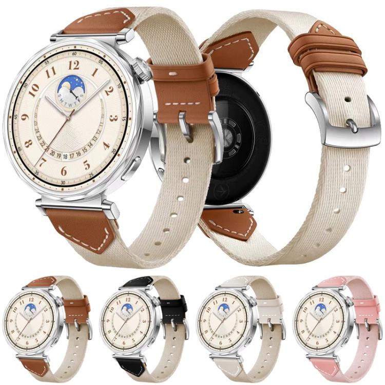 xDfind Hybrid Braid Leather Watch Band, For Huawei Watch GT 5 / 4 / 3 41mm