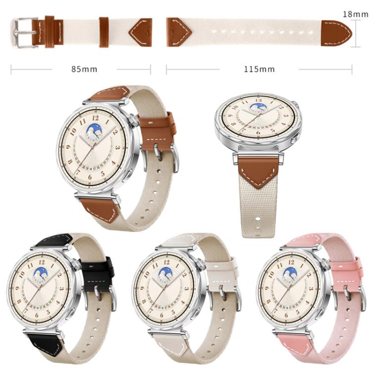 xDfind Hybrid Braid Leather Watch Band, For Huawei Watch GT 5 / 4 / 3 41mm